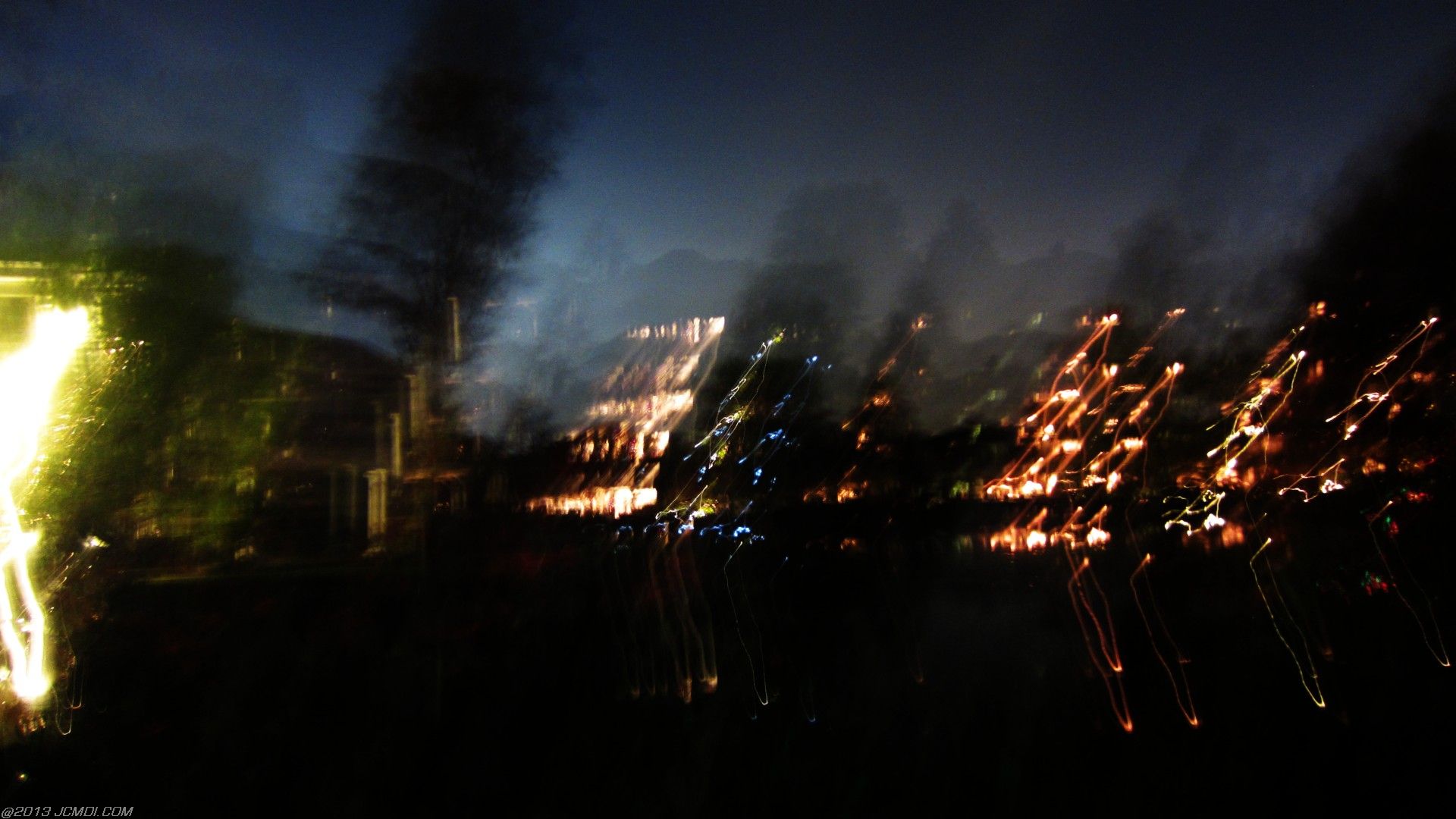 Bridgeport Lake Night abstract motion image